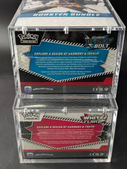 2x Pokemon Black Bolt White Flare Sealed Booster Bundle Display Case W/Acrylic - Image 3