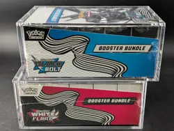 2x Pokemon Black Bolt White Flare Sealed Booster Bundle Display Case W/Acrylic - Image 4