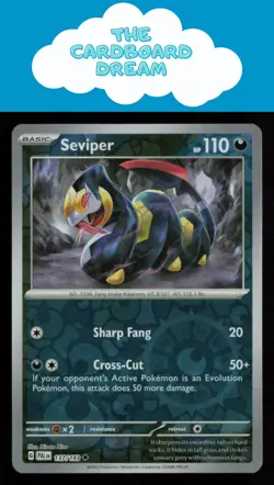 Seviper SV02: Paldea Evolved #137/193 Reverse Holo Uncommon Pokemon Card - Image 1