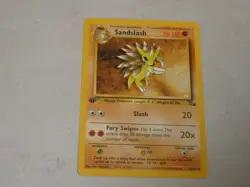 1999 Pokemon Fossil 1st Edition #41 Sandslash B - Image 1