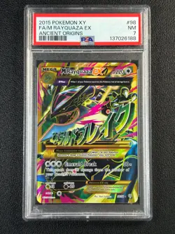MEGA RAYQUAZA PSA 7 2015 POKEMON XY ANCIENT ORIGINS #98/98 FULL ART FA 6188 - Image 1