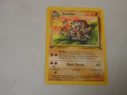 1999 Pokemon Fossil 1st Edition #37 Graveler - Image 1