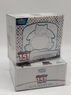 Lot of (2) Pokemon TCG 151 MEW EN Elite Trainer Boxes SEALED w/Protector - Image 1