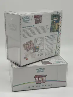 Lot of (2) Pokemon TCG 151 MEW EN Elite Trainer Boxes SEALED w/Protector - Image 3