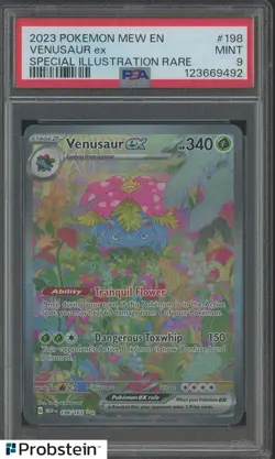 2023 Pokemon MEW EN Special Illustration Rare #198 Venusaur ex PSA 9 MINT - Image 1