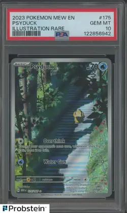 2023 Pokemon MEW EN Illustration Rare #175 Psyduck PSA 10 GEM MINT - Image 1