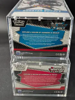 2x Pokemon Black Bolt White Flare Sealed Booster Bundle Display Case W/Acrylic - Image 3