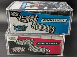 2x Pokemon Black Bolt White Flare Sealed Booster Bundle Display Case W/Acrylic - Image 4