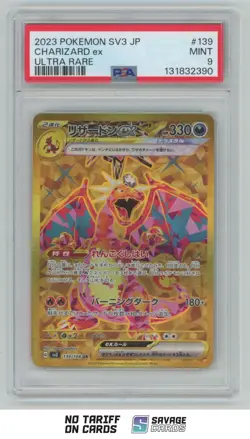 2023 Pokemon SV3 JPN Ultra Rare Charizard ex PSA 9 #139/108 UR - Image 1