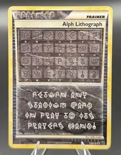 ALPH LITHOGRAPH 3/90 Secret Rare HGSS UNDAUNTED Pokemon MP UD UD - Image 1