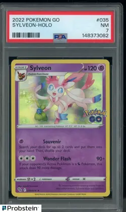 2022 Pokemon Go #035 Sylveon - Holo PSA 7 NM - Image 1