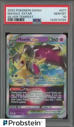 2022 Pokemon SWSH Silver Tempest #071 Mawile VStar PSA 10 GEM MINT - Image 1