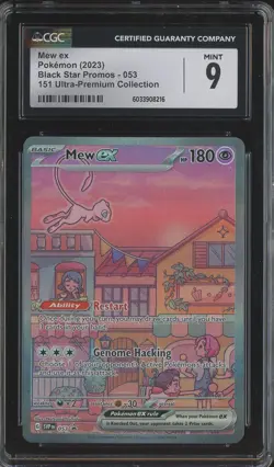 2023 Pokemon TCG 151 UPC BSP #053 Mew ex CGC 9 MINT - Image 1