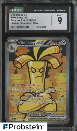 2023 Pokemon TCG Paradox Rift #252 Gholdengo ex Special Illustration Rare CGC 9 - Image 1