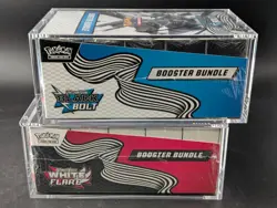 2x Pokemon Black Bolt White Flare Sealed Booster Bundle Display Case W/Acrylic - Image 4