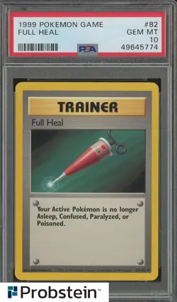 1999 Pokemon Game #82 Full Heal PSA 10 GEM MINT - Image 1