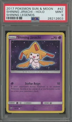 2017 Pokemon Sun & Moon Shining Legends #42 Shining Hirachi Holo PSA 9 - Image 1