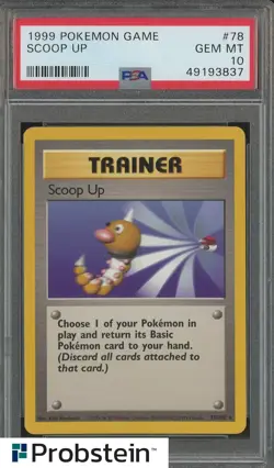 1999 Pokemon Game #78 Scoop Up PSA 10 GEM MINT - Image 1
