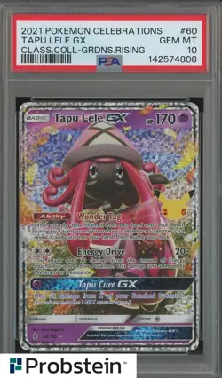 2021 Pokemon Celebrations Classic Coll. Grdns. Rising #60 Tapu Lele Gx PSA 10 - Image 1
