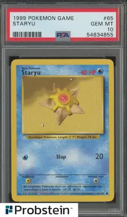 1999 Pokemon Game #65 Staryu PSA 10 GEM MINT - Image 1