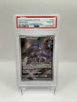 2023 Pokemon Mewtwo SVP052 PSA 10 Full Art Promo – 151 Ultra Premium Collection - Image 1