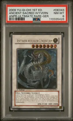 2009 Yu-Gi-Oh! 1st Edition Ultimate RARE German Ancient Sacred Wyvern PSA 8 - Image 1