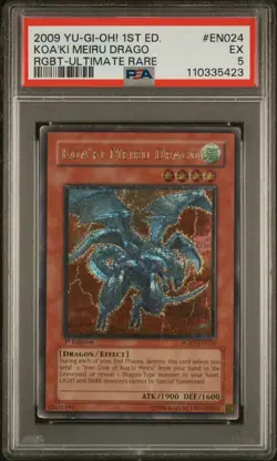 2009 Yu-Gi-Oh! 1st Edition RGBT - Ultimate RARE Koa'ki Meiru Drago PSA 5 EX - Image 1