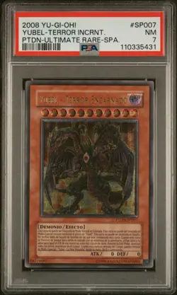 2008 Yu-Gi-Oh! PTDN - Ultimate RARE Spanish Yubel Terror INCRNT PSA 7 NM - Image 1