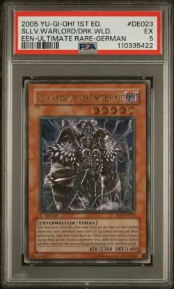 2005 Yu-Gi-Oh! 1st Edition Ultimate RARE German Sillva Warlord DRK. WLD PSA 5 EX - Image 1