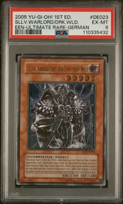 2005 Yu-Gi-Oh! 1st Edition EEN - Ultimate RARE German SLLV Warlord DRK WLD PSA 6 - Image 1
