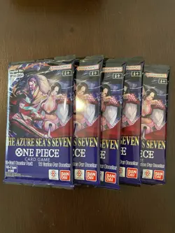One Piece The Azure Sea’s Seven OP-14 & EB-04 Five 5 Booster Packs Lot English A - Image 1