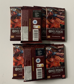 One Piece TCG OP-02 Paramount War Factory Sealed 10 Pack Unopened Lot #5 - Image 2