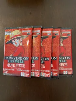 One Piece Carrying On His Will OP-13 Five 5 Booster Packs Lot English D - Image 1