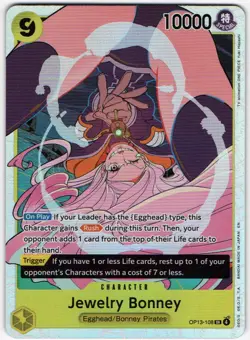 JEWELRY BONNEY OP13-108 ONE PIECE TCG CARRYING ON HIS WILL (OP13) SUPER RARE (SR - Image 1
