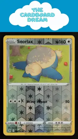 Snorlax SWSH08: Fusion Strike #206/264 Reverse Holo Common Pokemon Card - Image 1