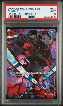 One Piece PRB02 - Shanks SP Alt Art - OP06-007 SP - PSA 9 - Image 1