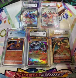 Charizard Graded Card Lot - Charizard ex 56 PSA 9, Charizard ex 215 CGC 9 & More - Image 1