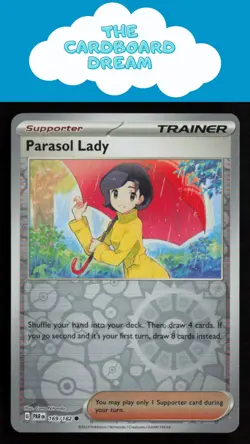 Parasol Lady SV04: Paradox Rift #169/182 Reverse Holo Common Pokemon Card - Image 1