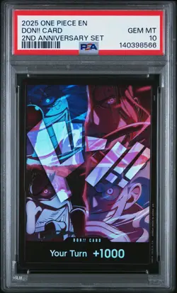 2025 ONE PIECE ENGLISH VERSION 2ND ANV SET DON!! CARD PSA 10 - Image 1