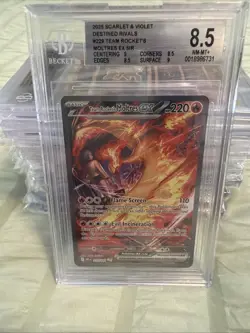 Pokemon TCG Team Rockets Moltres EX Destined Rivals Card 229/182 BGS 8.5 - Image 1