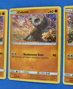 CUBONE 57/131 GENERAL MILLS PPROMO SM FORBIDDEN LIGHT POKEMON HOLO 3 CARDS - Image 3