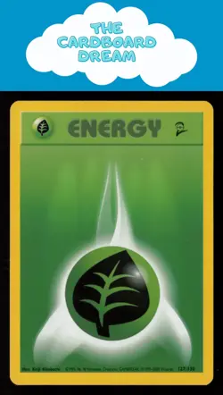 Grass Energy Base Set #099/102 Common Pokemon Card WotC - Image 1