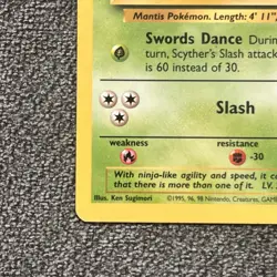 Scyther 26/64 LP - Jungle Set Non-Holo Rare Card - Vintage WOTC Pokemon TCG - Image 5