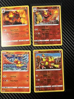 4 Card Lot Magmar & Magmortor Pokemon TCG - Image 1
