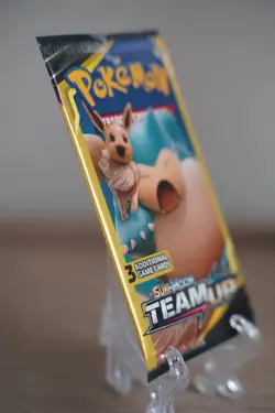 7.83g Pokemon TCG Team Up Mini Booster Pack 3 Card Snorlax Pikachu Art Sealed - Image 5