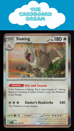 Slaking SV02: Paldea Evolved #162/193 Holo Rare Pokemon Card - Image 1