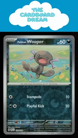 Paldean Wooper SV02: Paldea Evolved #129/193 Reverse Holo Common Pokemon Card - Image 1