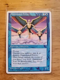Phantasmal Forces - Fourth Edition 4th - MTG Magic - Uncommon - Blue Creature - Image 1