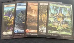 MTG Final Fantasy Chocobo Track Stamped Foil Lands Set Of 5 - Image 1