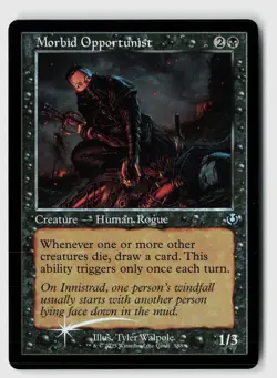 Morbid Opportunist (Retro Frame) #388 (Foil) NM Innistrad Remastered Magic MTG - Image 1